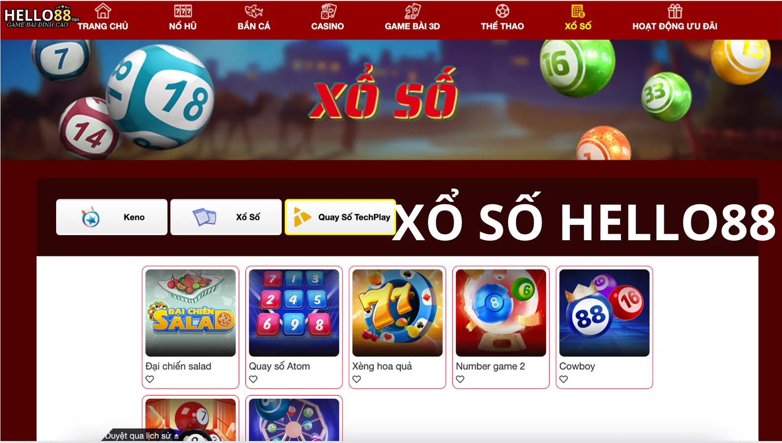 Các loại hình giải trí tại xổ số Hello88 Các loại hình giải trí tại xổ số Hello88
